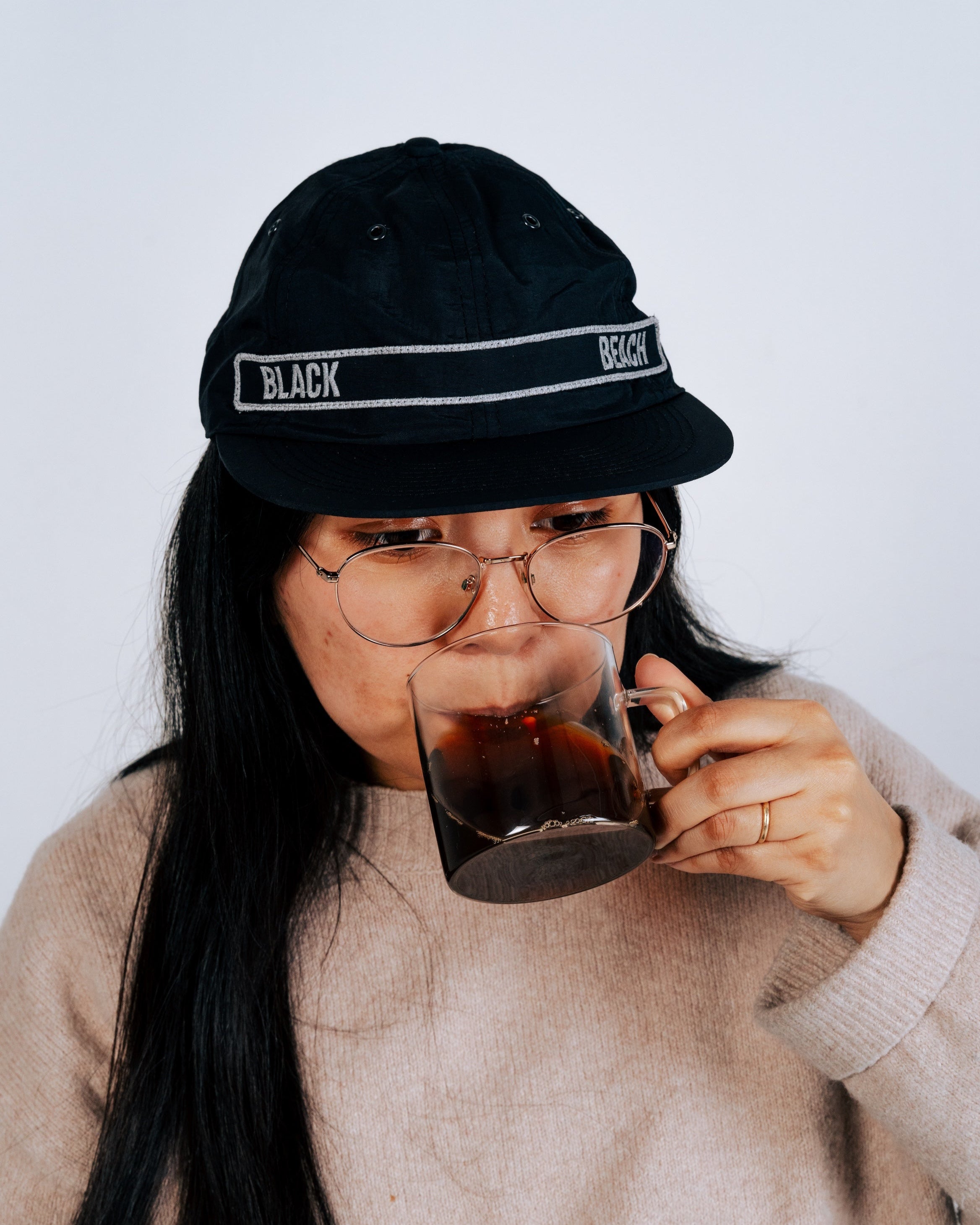 Black Beach x Surplus Research Logo Hat